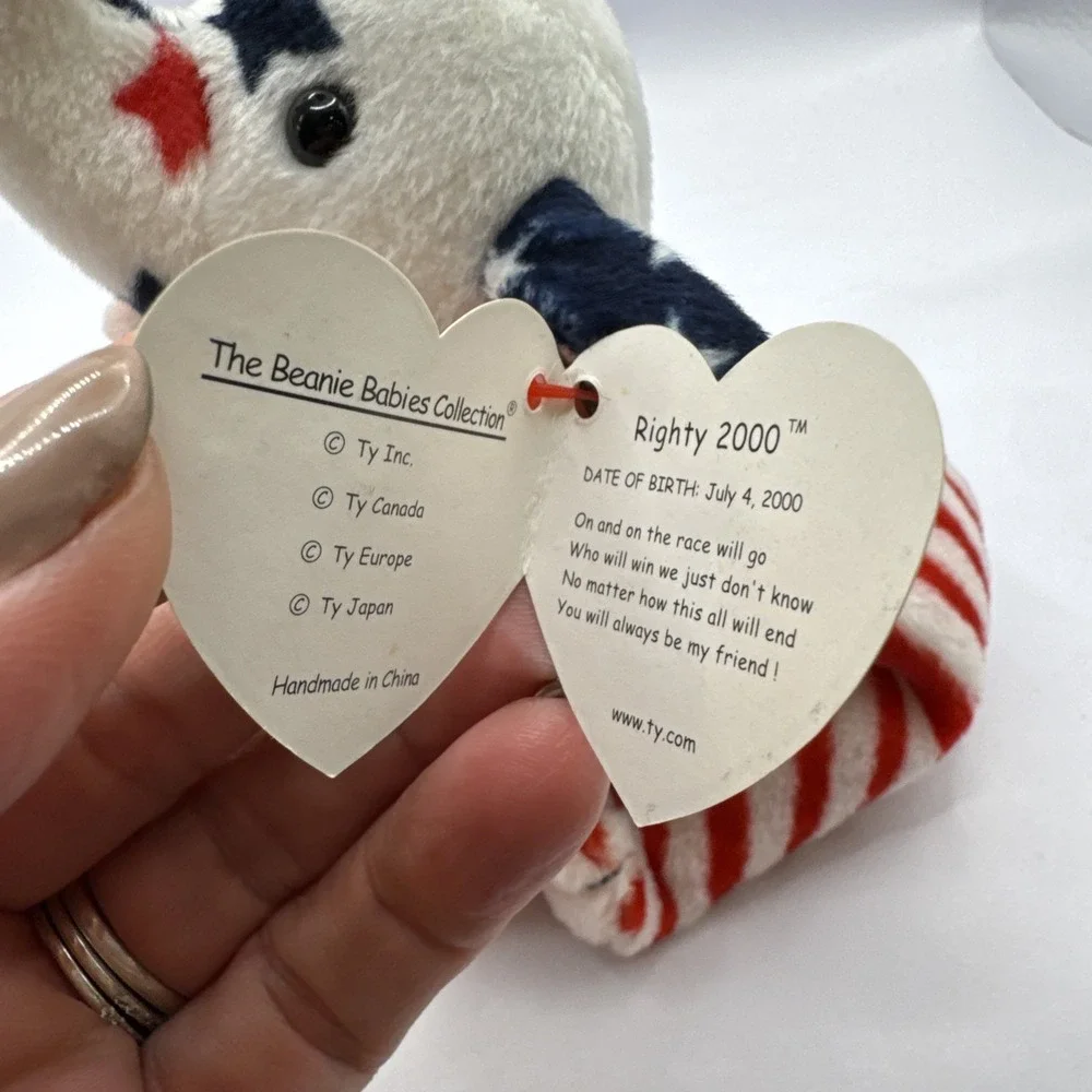 Ty Beanie Baby‎ RIGHTY 2000 Elephant Patroitic